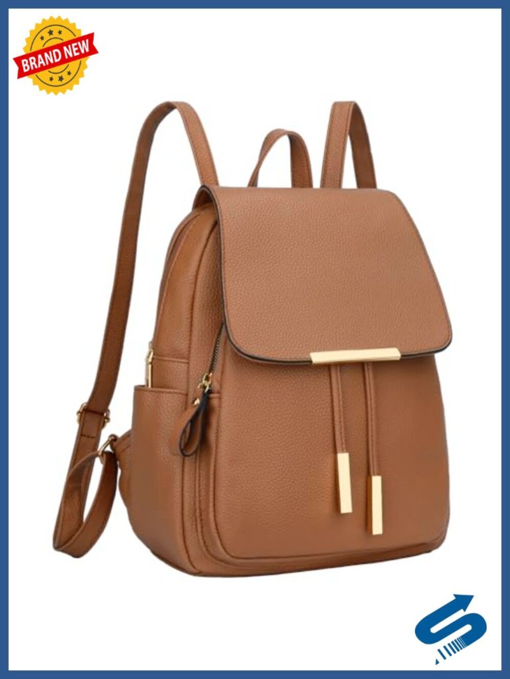 Trendy Leather Backpack Purse for Women Travel Daypack